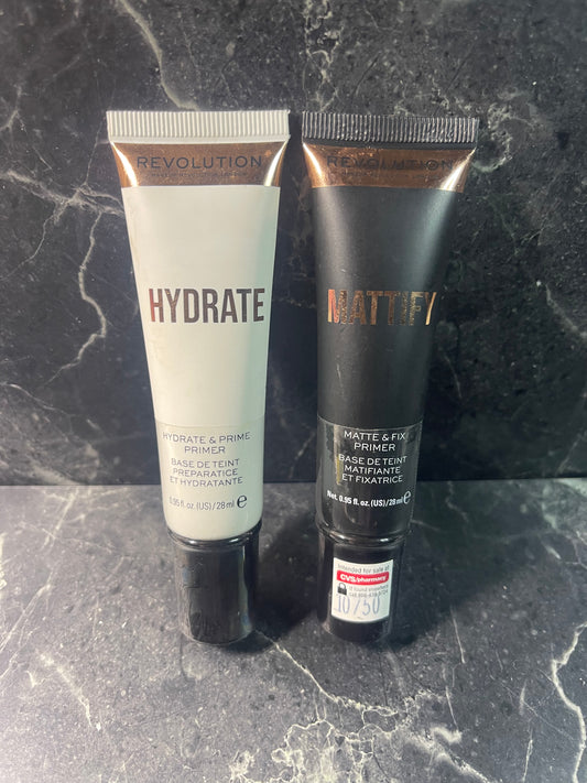 Revolution makeup Hydrate & Mattify primers