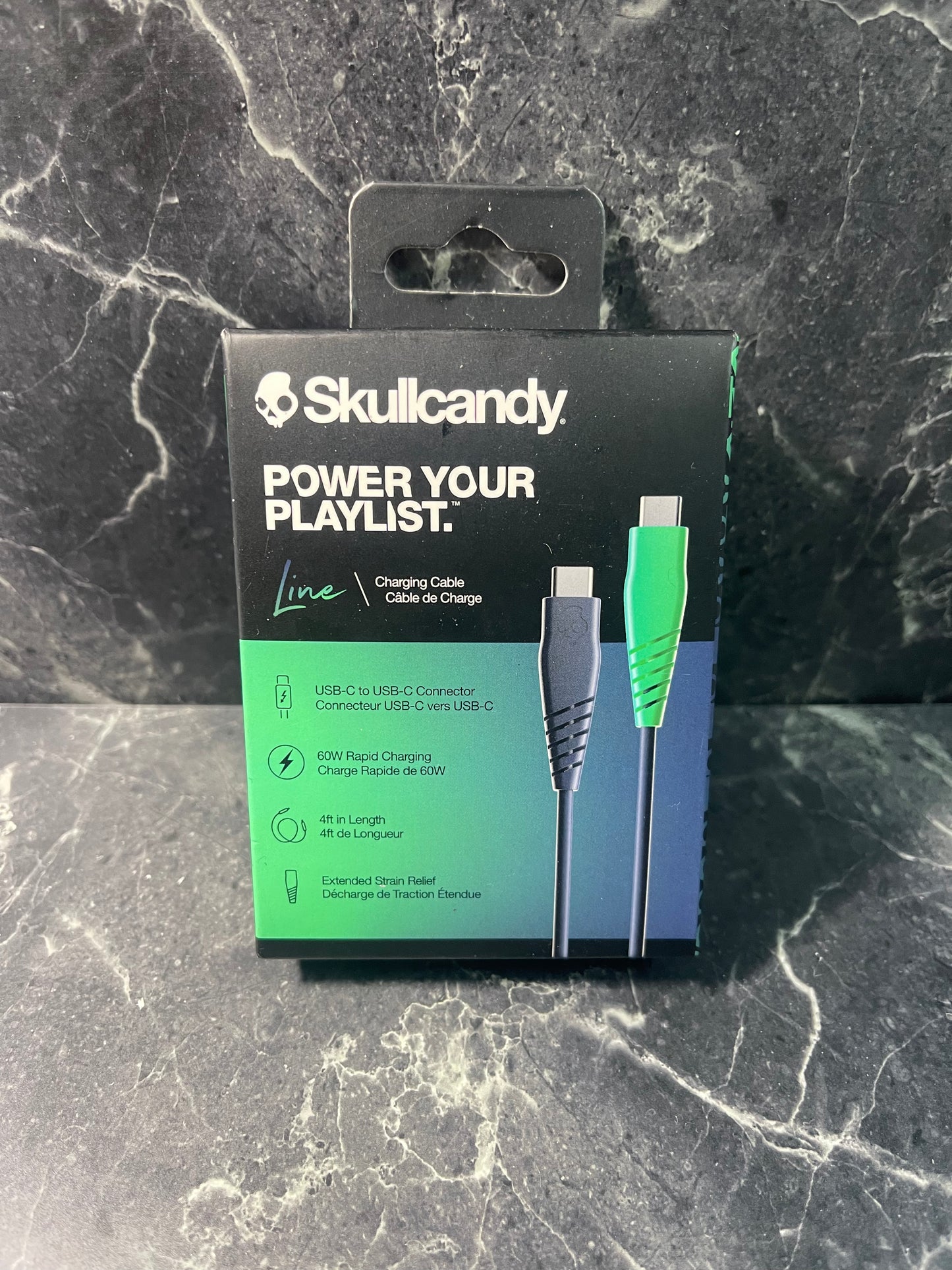 Skullcandy Line USB-C to USB-C 4ft Charging Cable - Dark Blue/Green